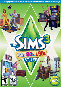 The Sims 3 70s, 80s, & 90s Stuff Assets 2 ts3_70s80s90s_front