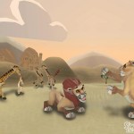 lion giraffes