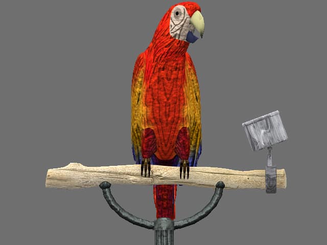 The Sims 1 Base Game And Expansions: Official Features And Assets 147 parrot red2