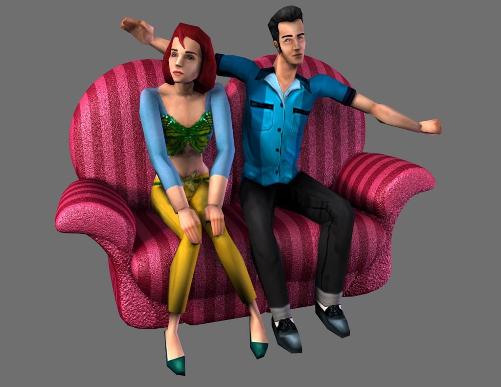 The Sims 1 Base Game And Expansions: Official Features And Assets 78 thesims hotdate cuddle couch tga jpgcopy