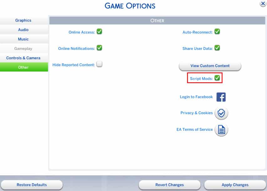 Sims 4 How To Enable Script Mods