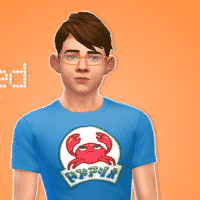 pastel sims gluedhair