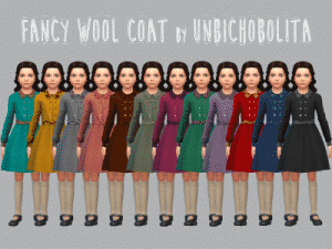 unbichobolita fancy wool coat
