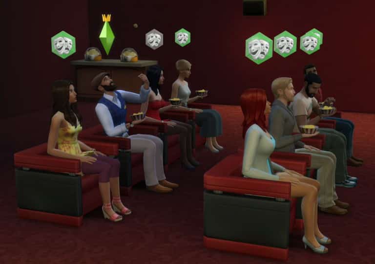 The Sims 4 Movie Hangout Stuff: Screen by SimGuruRomeo
