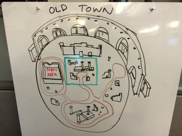 The Sims 4 Get Together: Early Sketch of the Ancient Ruins