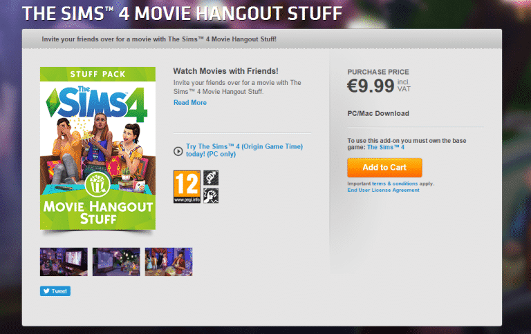 The Sims 4 Movie Hangout Stuff NOW AVAILABLE ON ORIGIN!