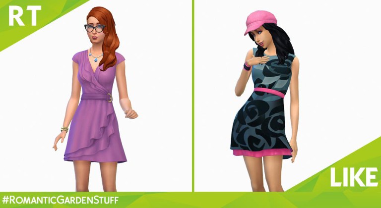 The Sims 4 Romantic Garden Stuff: Dresses Screen