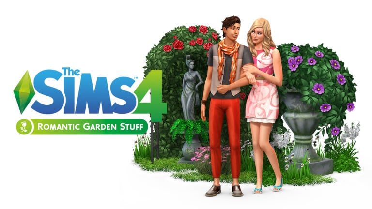 The Sims 4 Romantic Garden: Official Logo and Render