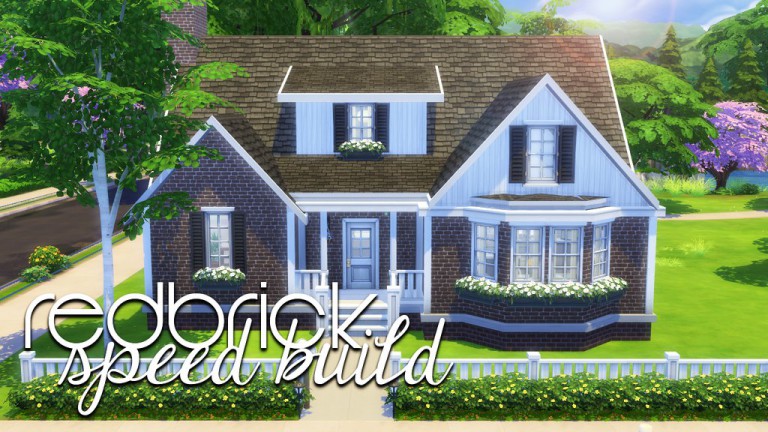 The Sims 4: Redbrick Speed Build by lilsimsie