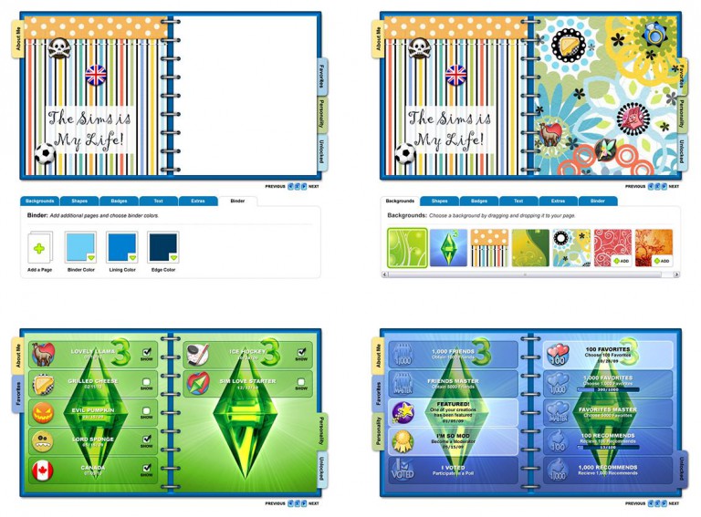 The Sims 3: Scrapbook Widget Concept by Anna Winter