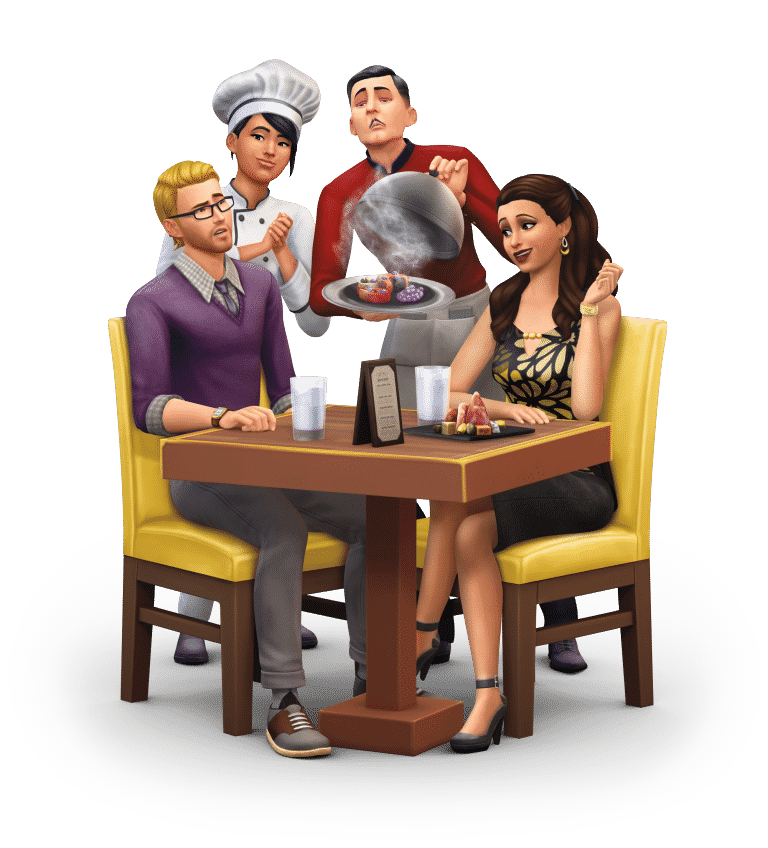 The Sims 4 Dine Out: Full Box Art Render (HQ)