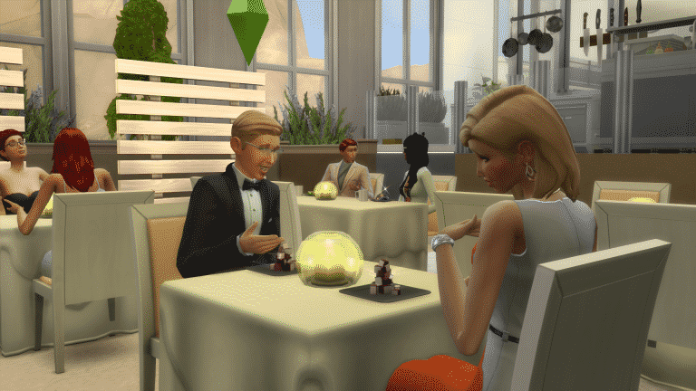 The Sims 4 Dine Out: Dining in a Restaurant