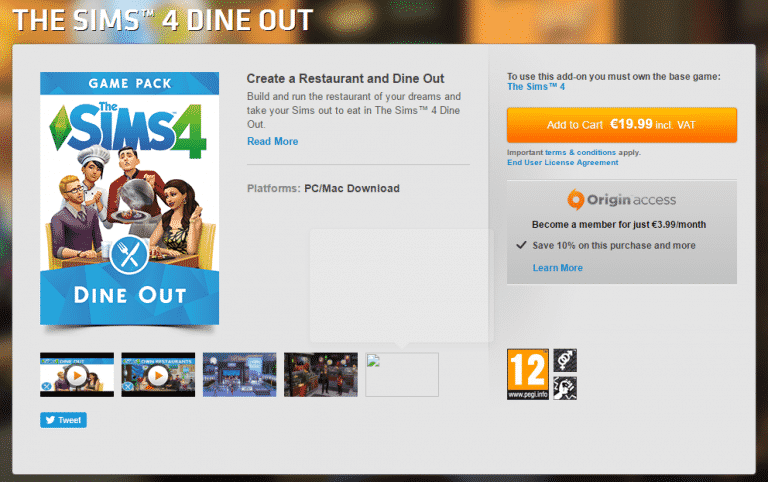 The Sims 4 Dine Out NOW AVAILABLE on Origin!