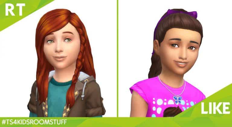 The Sims 4 Kids Room Stuff: New Hairstyles Screen
