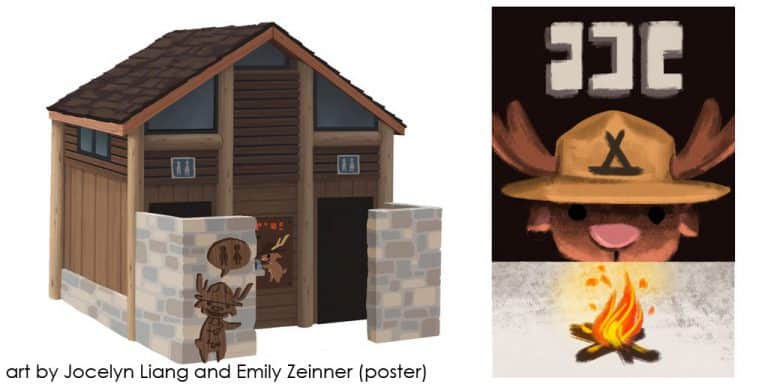 The Sims 4 Outdoor Retreat: Public Restroom Concept Art