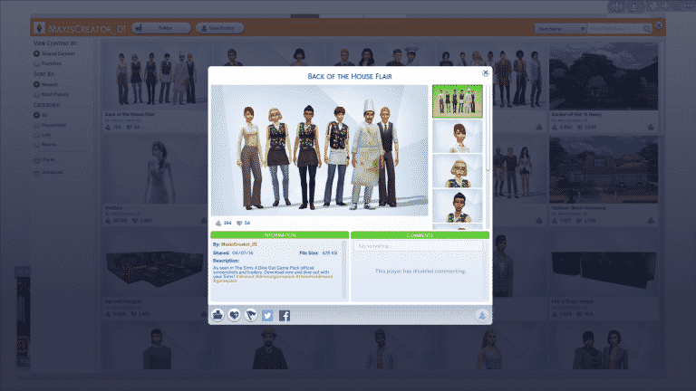 The Sims 4 Dine Out: Official Households and Lots from Screens and Trailers