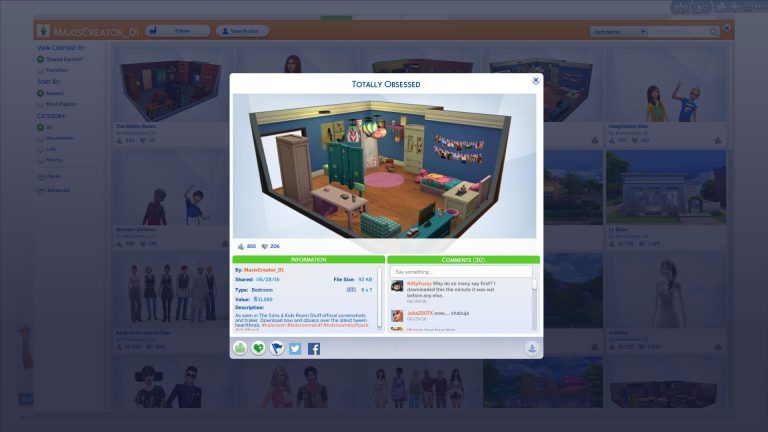 The Sims 4 Kids Room Stuff: Official Rooms and Households