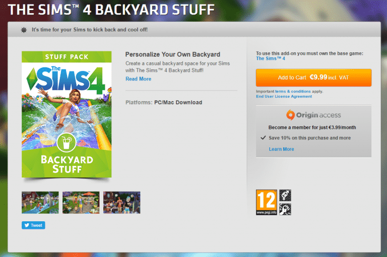 The Sims 4 Backyard Stuff Now Available on Origin!