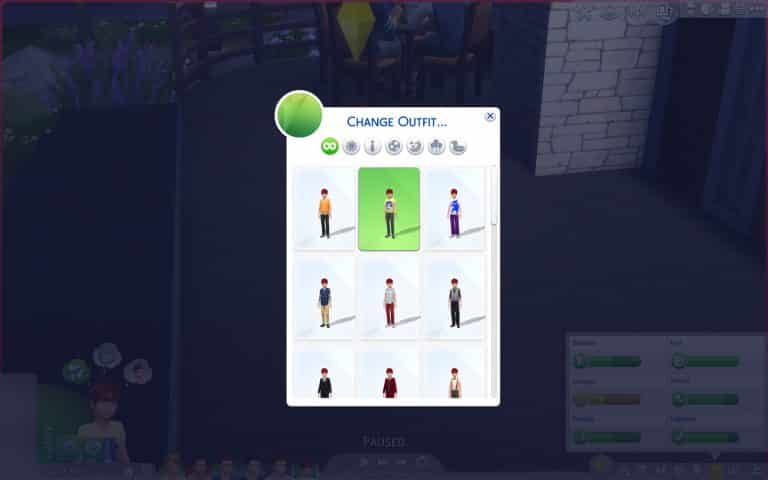 The Sims 4 July 2016 Update: Improved Outfit Picker