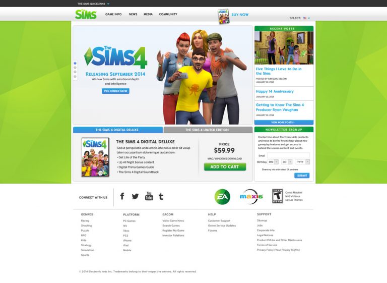The Sims 4 – TheSims.com Design by Abigail Arcilla