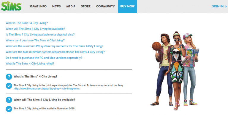 The Sims 4 City Living: Frequently Asked Questions