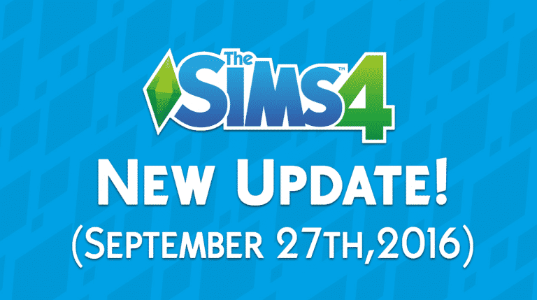 The Sims 4: New Update + Patch Notes! (September 27th, 2016)