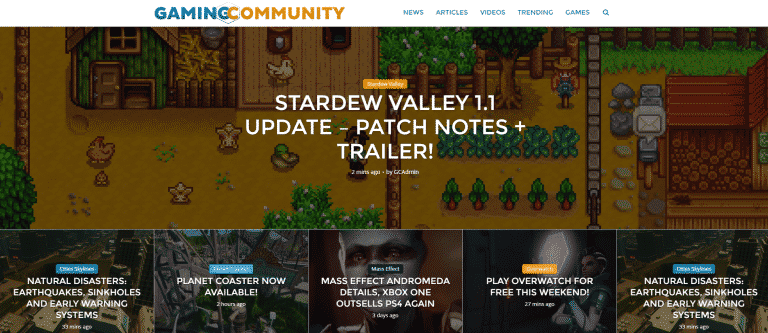 Update on the Gaming Community project