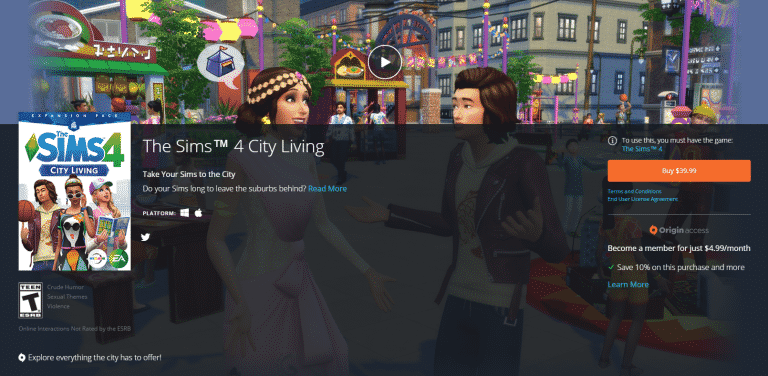 The Sims 4 City Living Now Available in North America and Asia!