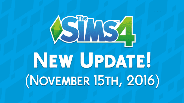 The Sims 4: New Update + Patch Notes! (November 15th, 2016)