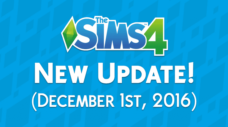 The Sims 4: New Update + Patch Notes! (December 1st, 2016)