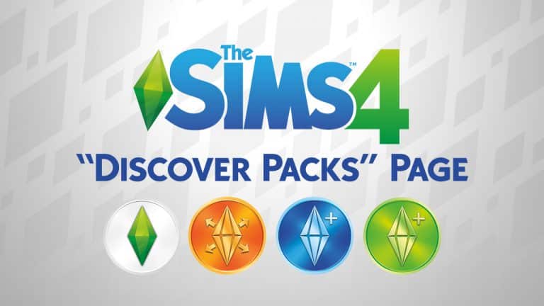 The Sims 4: ”Discover Packs” Page