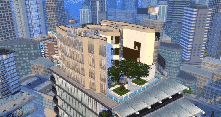 The Sims 4 Build: Urban Commercial – Build Up Not Out!