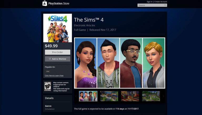 The Sims 4 is coming to Playstation 4!