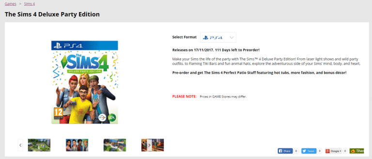 The Sims 4 Console: Physical Copies available for Pre-Order at GAME UK