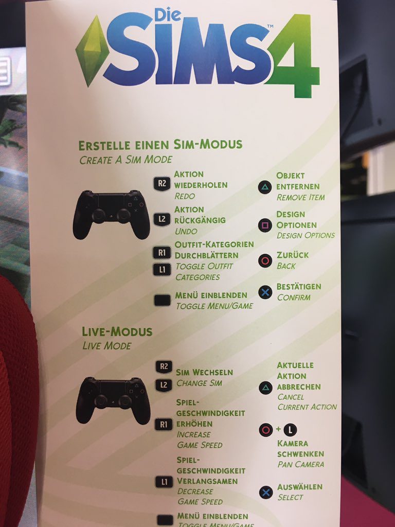 The Sims 4 Console: Playstation 4 Controls