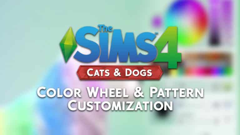 The Sims 4 Cats & Dogs comes with Color Wheel & Texture Customization