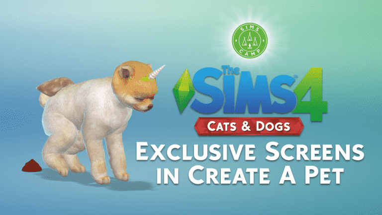 The Sims 4 Cats & Dogs: Exclusive Screens in Create A Pet by SimsCampers