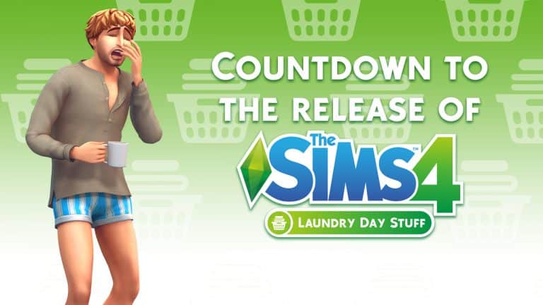 Countdown to the release of The Sims 4 Laundry Day Stuff
