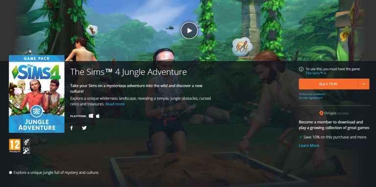 The Sims 4 Jungle Adventure is Now Available on Origin!