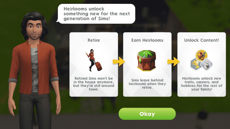 The Sims Mobile: Retirement and Heirlooms