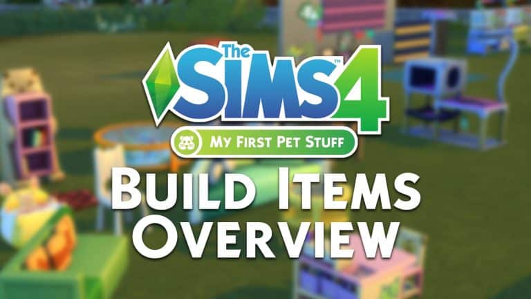 The Sims 4 My First Pet Stuff: Build Items Overview