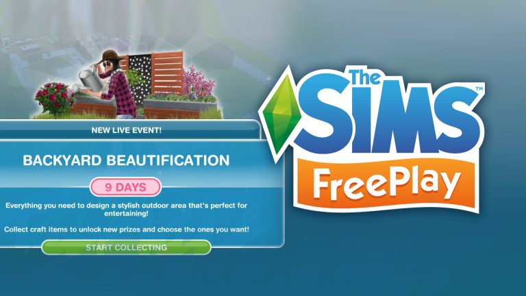 The Sims FreePlay: Backyard Beautification Live Event Walkthrough
