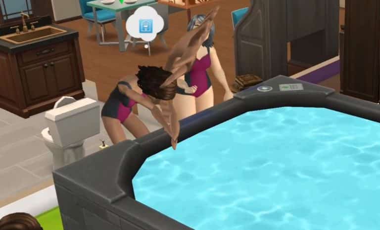 There’s a Horrifyingly Funny Glitch with the Hot Tub in The Sims Mobile