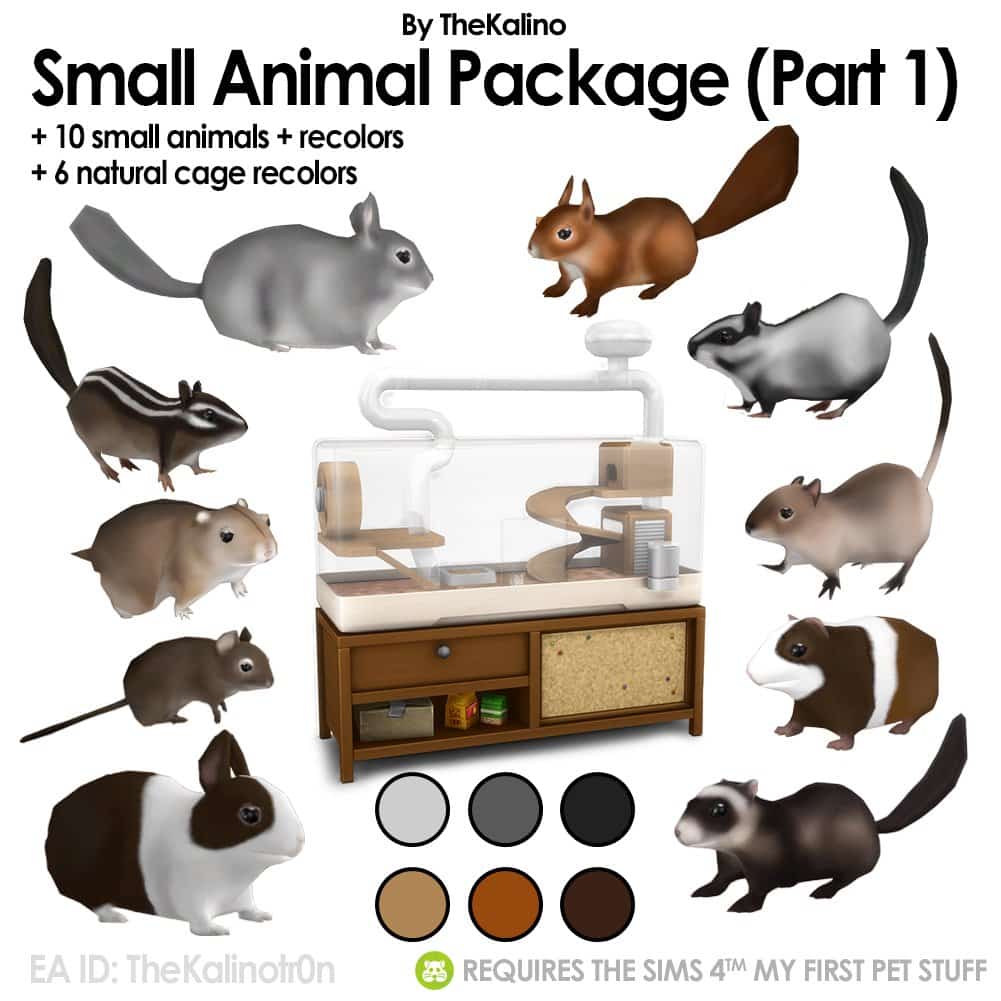 Small caged store animals for pets