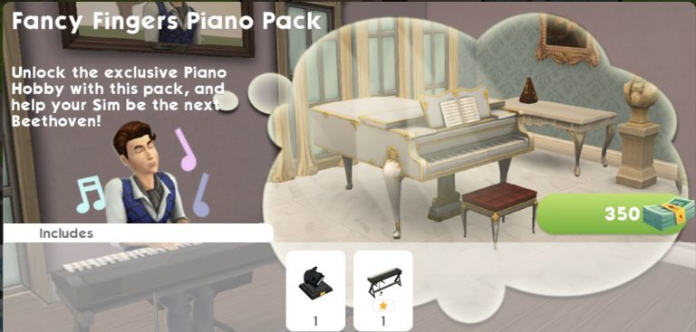 The Sims Mobile: Piano Hobby Pack Now Available