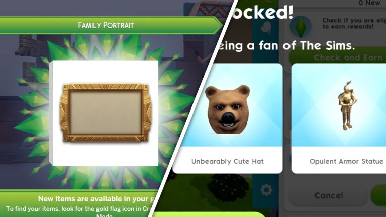 Redeeming Free Rewards for The Sims 4 & The Sims Mobile