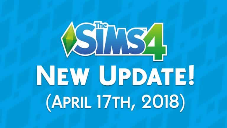The Sims 4: New Update + Patch Notes! (April 17th, 2018)