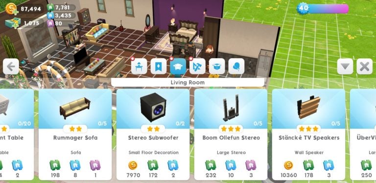 The Sims Mobile has updated Home Ticket values