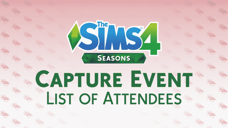 The Sims 4 Seasons Capture Event at EA Play: List of Attendees