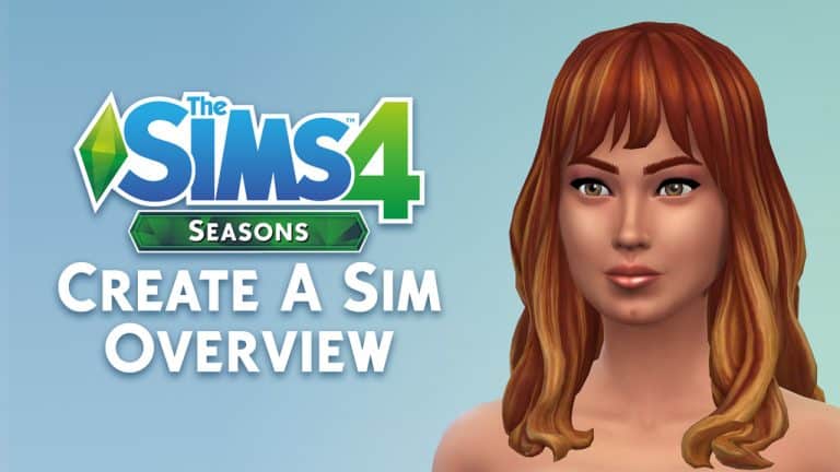 The Sims 4 Seasons: Create A Sim Overview